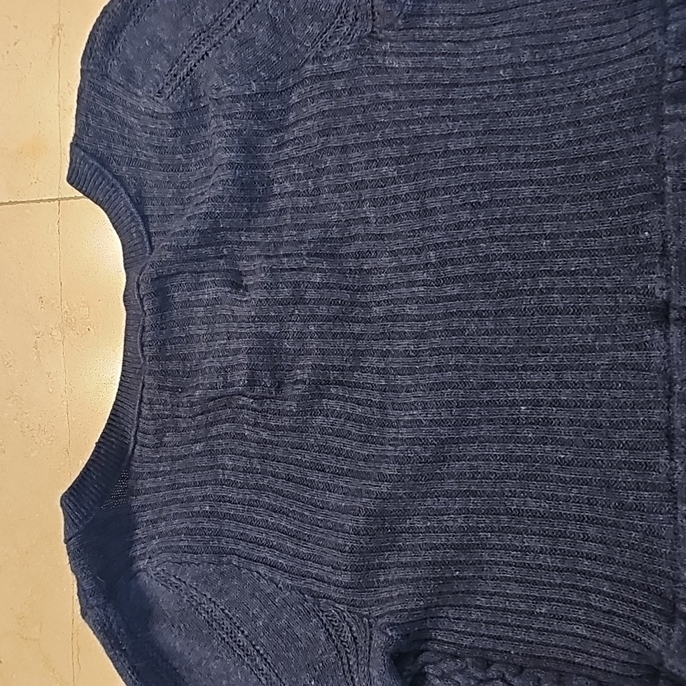 Y2K Vintage Hollister Dark Blue Babydoll Sweater Top - Picture 12 of 16